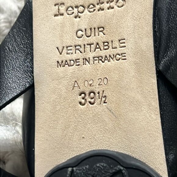 Repetto Black Ankle Strap Flats - Picture 7 of 9